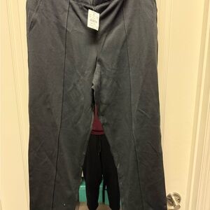 J. Crew Black Ponte Front-Seam Dress Pants